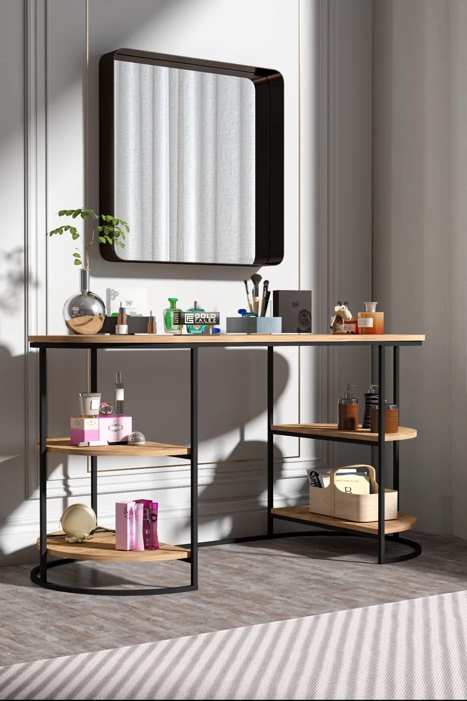 Dolunay 2-Piece Desk - Brown