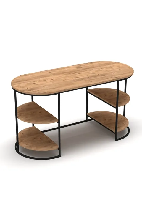 Dolunay 2-Piece Desk - Brown