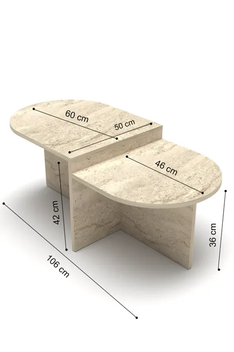 Setro Oval Coffee Table - Multicolour