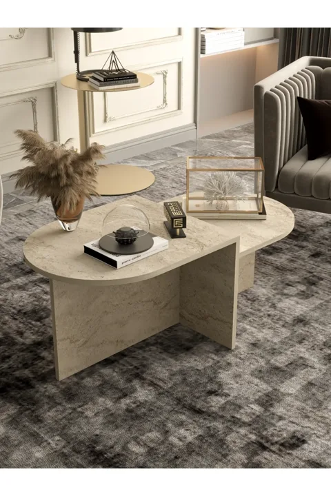 Setro Oval Coffee Table - Multicolour