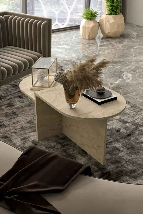 Setro Oval Coffee Table - Multicolour