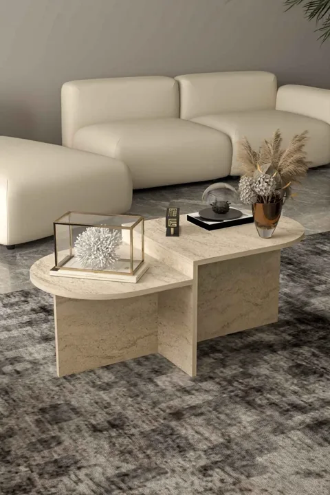 Setro Oval Coffee Table - Multicolour
