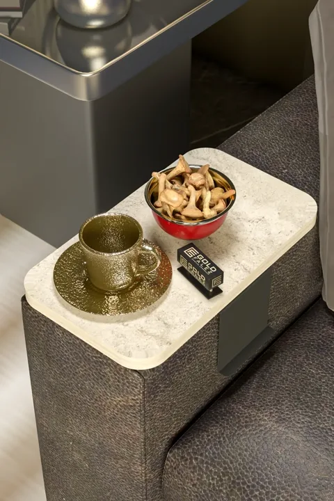 Rectangular Adjustable Tray Side Table - Ecru