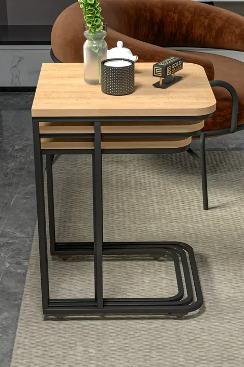 Nesting Table - Oak - Brown