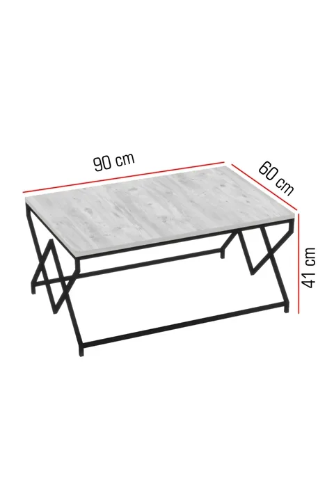 V Lux Square Coffee Table - White