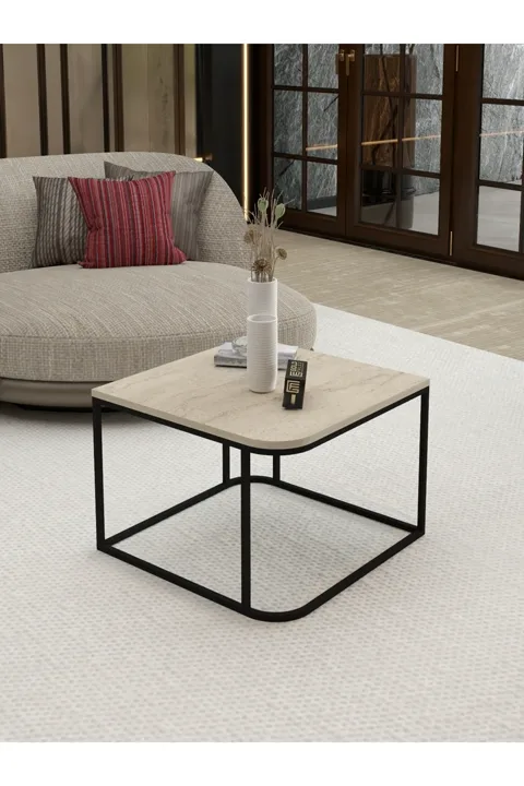 Damla Square Coffee Table - Beige