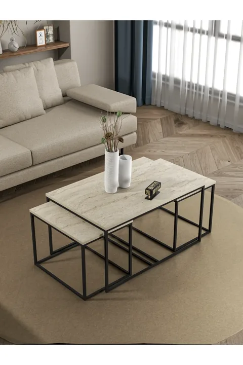 Flora Coffee & Nesting Table Set - Beige