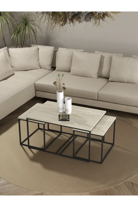 Flora Coffee & Nesting Table Set - Beige