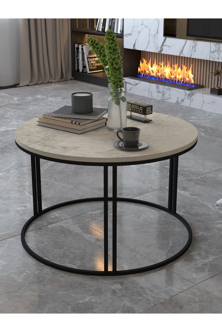 Special Round Coffee Table - Multicolour