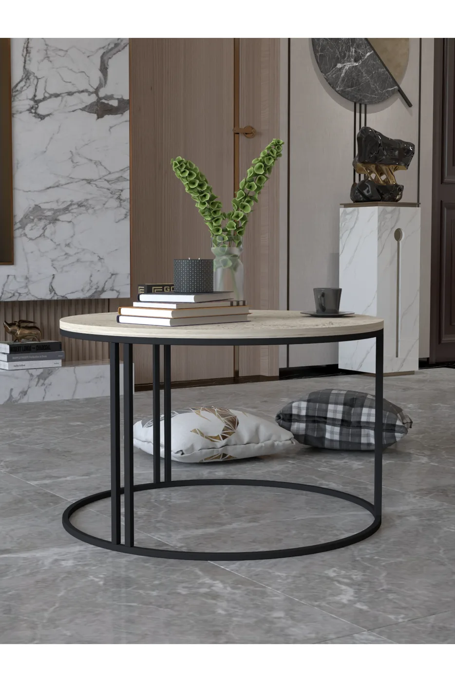 Special Round Coffee Table - Multicolour