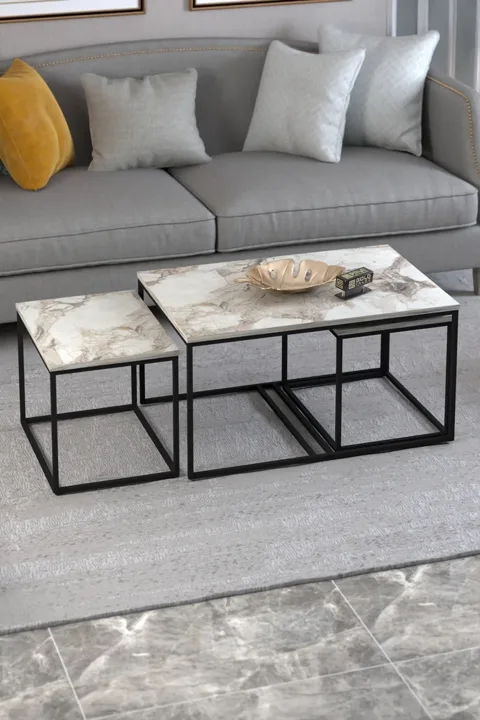 Flora Coffee & Nesting Table Set - Ecru