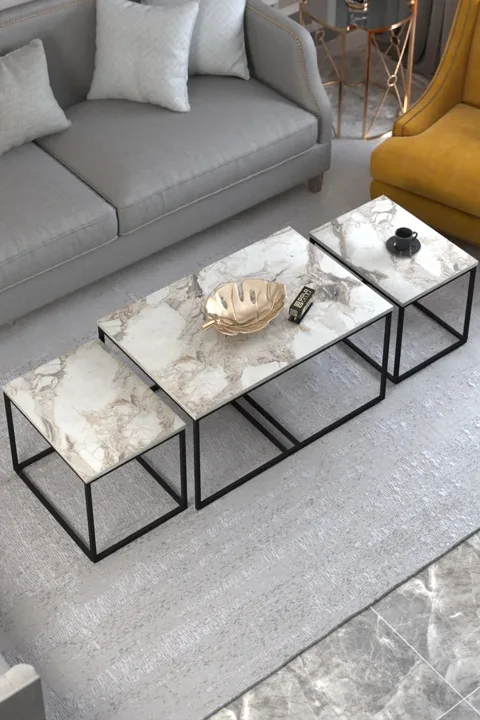 Flora Coffee & Nesting Table Set - Ecru