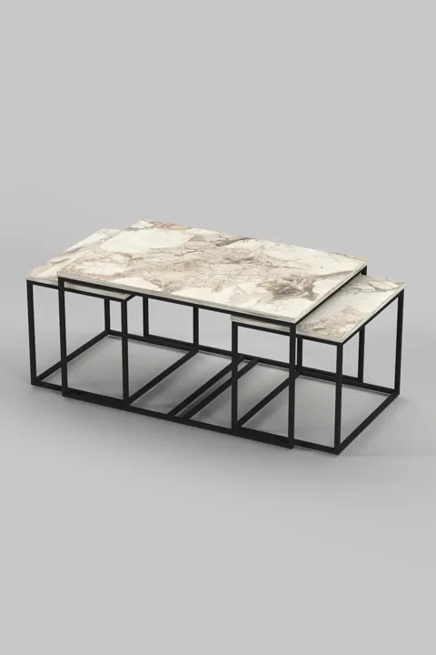 Flora Coffee & Nesting Table Set - Ecru