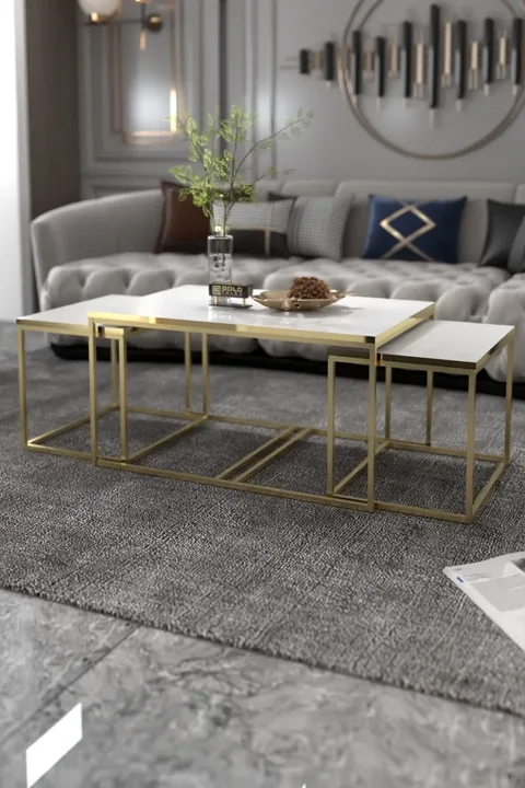 Flora Coffee & Nesting Table Set - Yellow