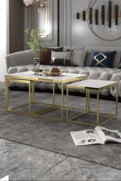 Flora Coffee & Nesting Table Set - Yellow