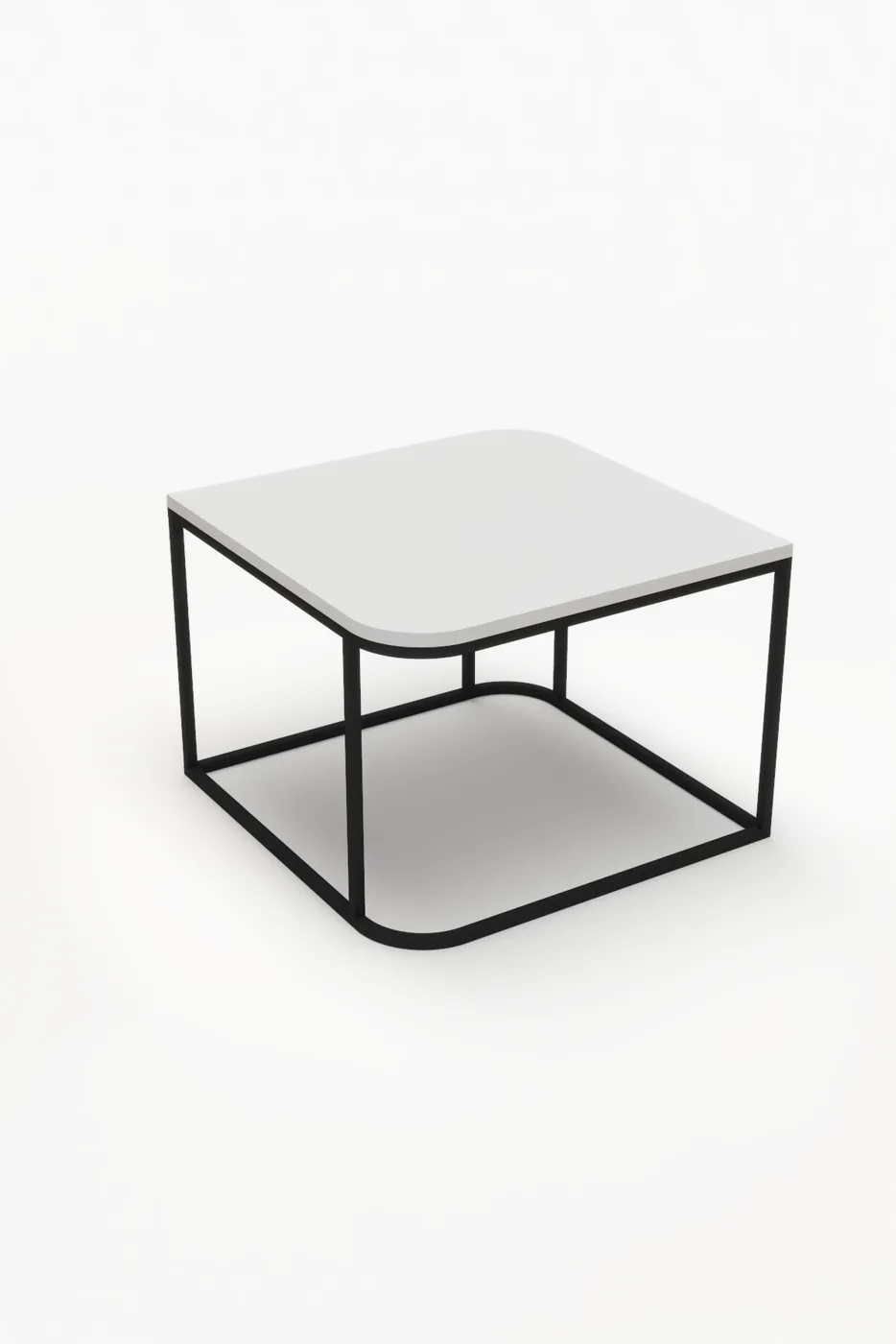 Damla Square Coffee Table - White