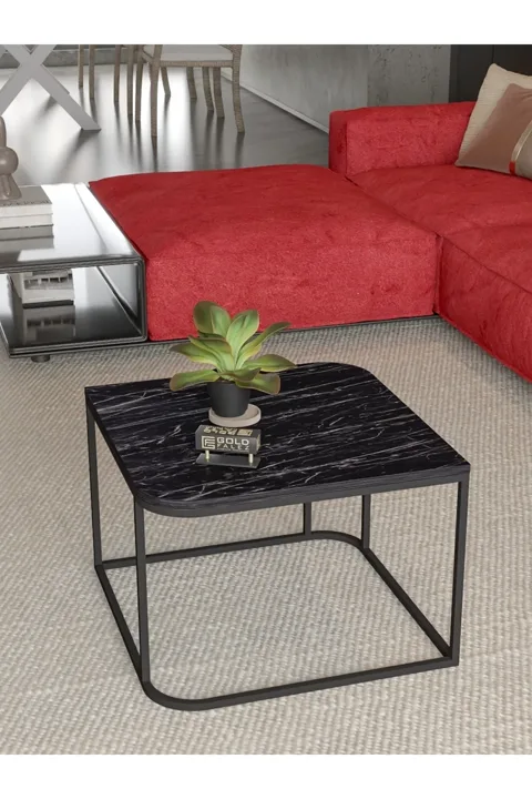 Damla Square Coffee Table - Black