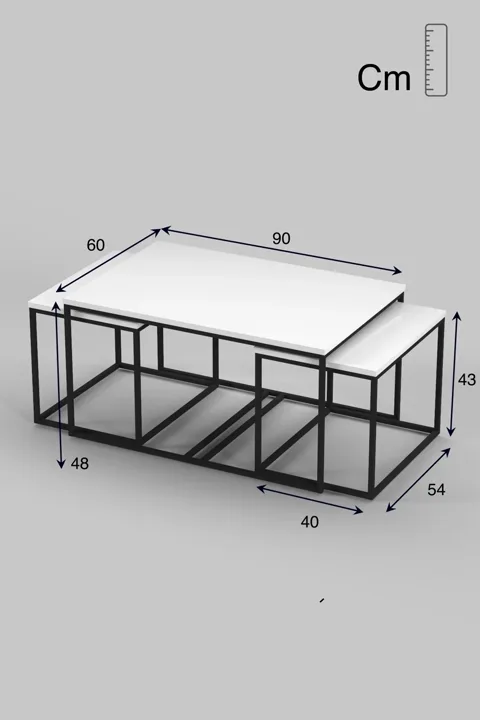 Flora Coffee & Nesting Table Set - White