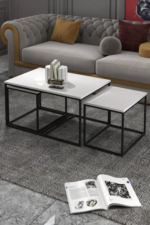 Flora Coffee & Nesting Table Set - White