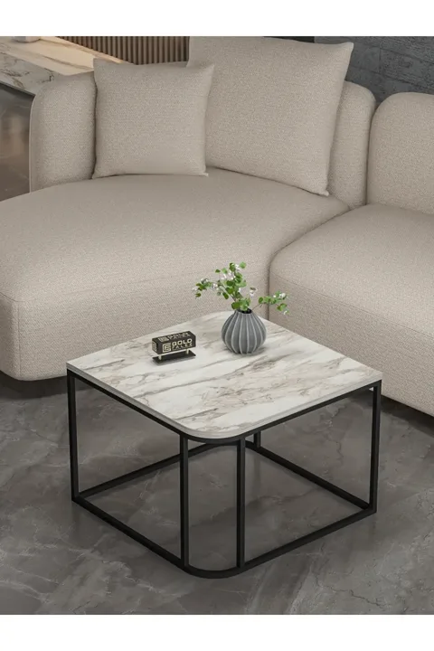 Damla Square Coffee Table - Ecru