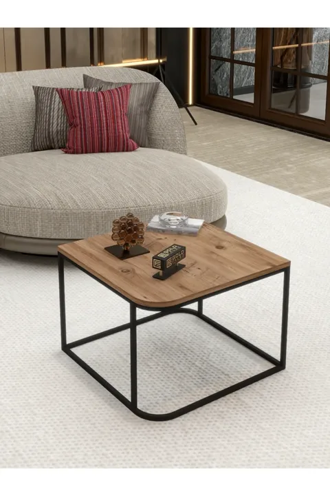 Damla Square Coffee Table - Brown