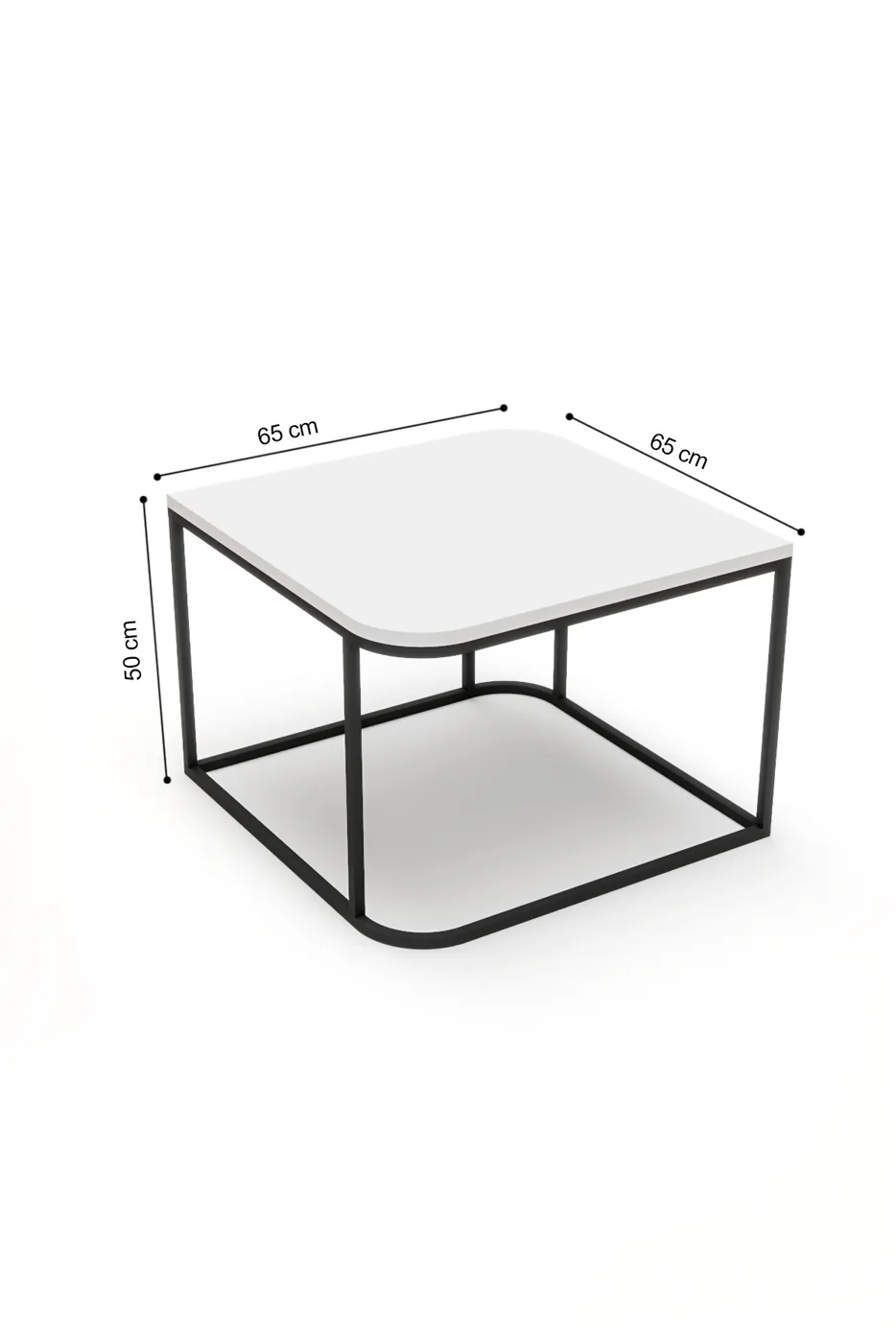 Damla Square Coffee Table - Brown
