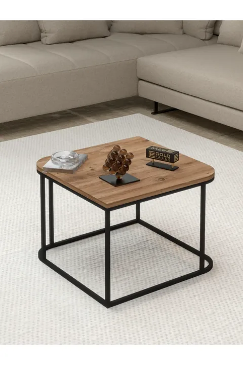 Damla Square Coffee Table - Brown