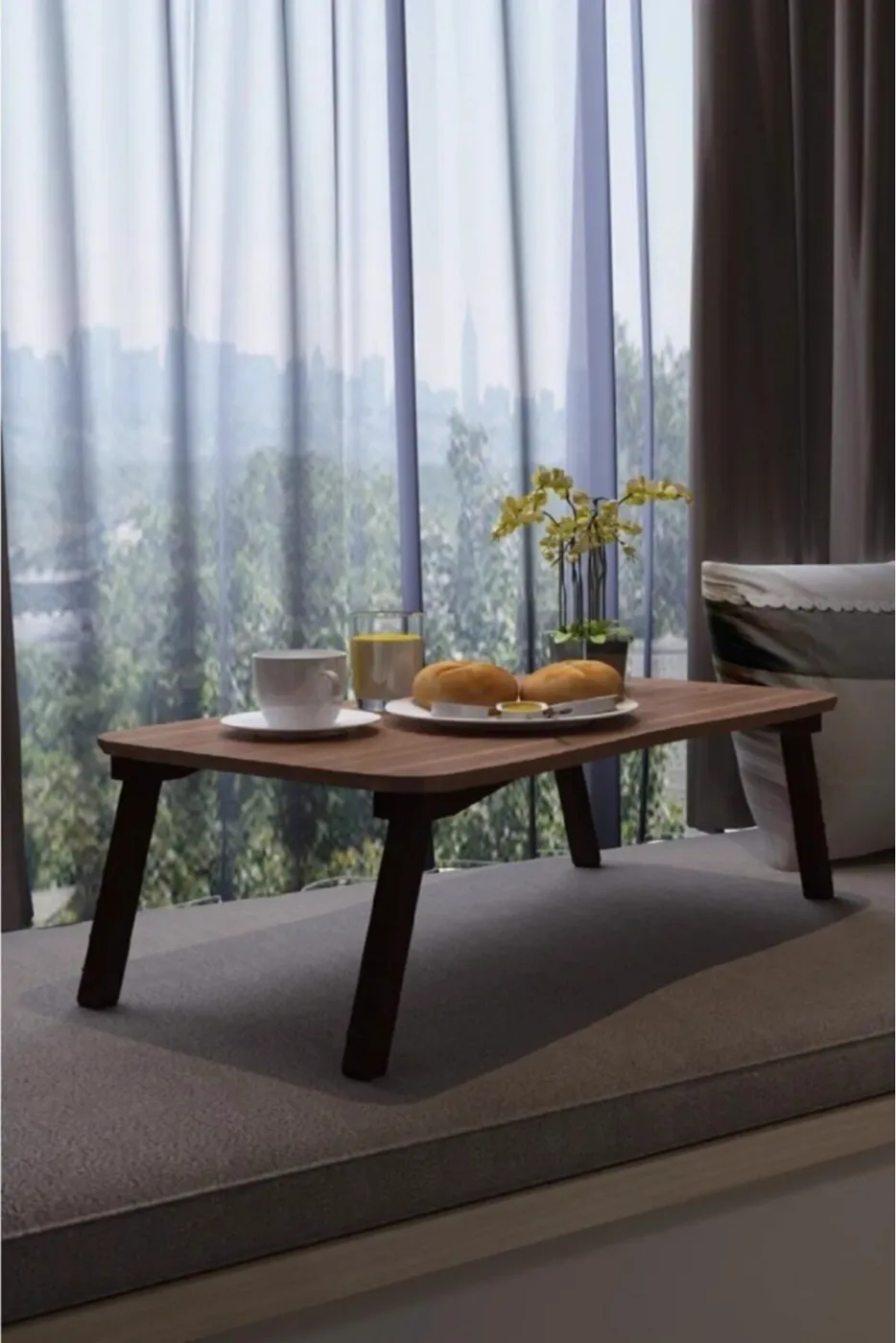 Folding Laptop Desk - Brown