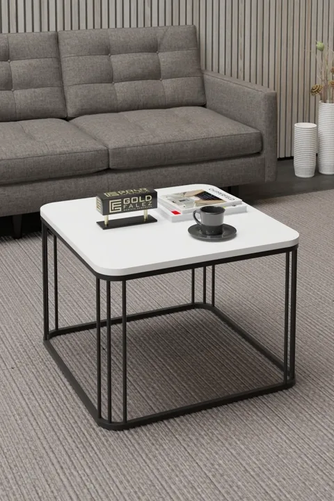 Alize Square Coffee Table - White