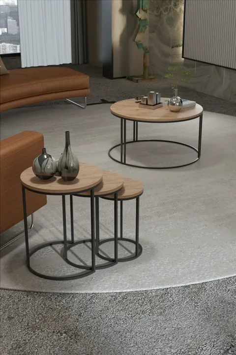 C Coffee & Nesting Table Combination Set - Atlantic Pine