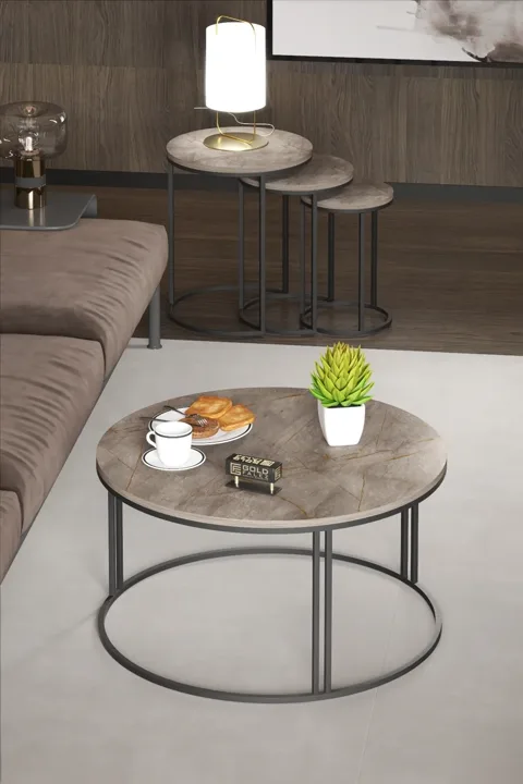 C Coffee & Nesting Table Combination Set - Gordion