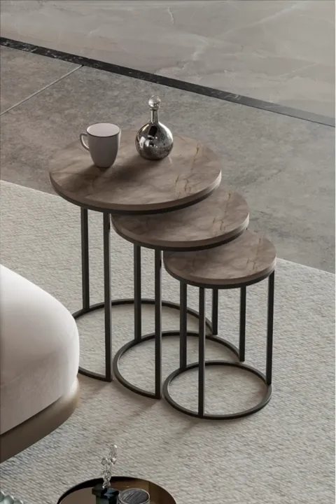 C Coffee & Nesting Table Combination Set - Gordion