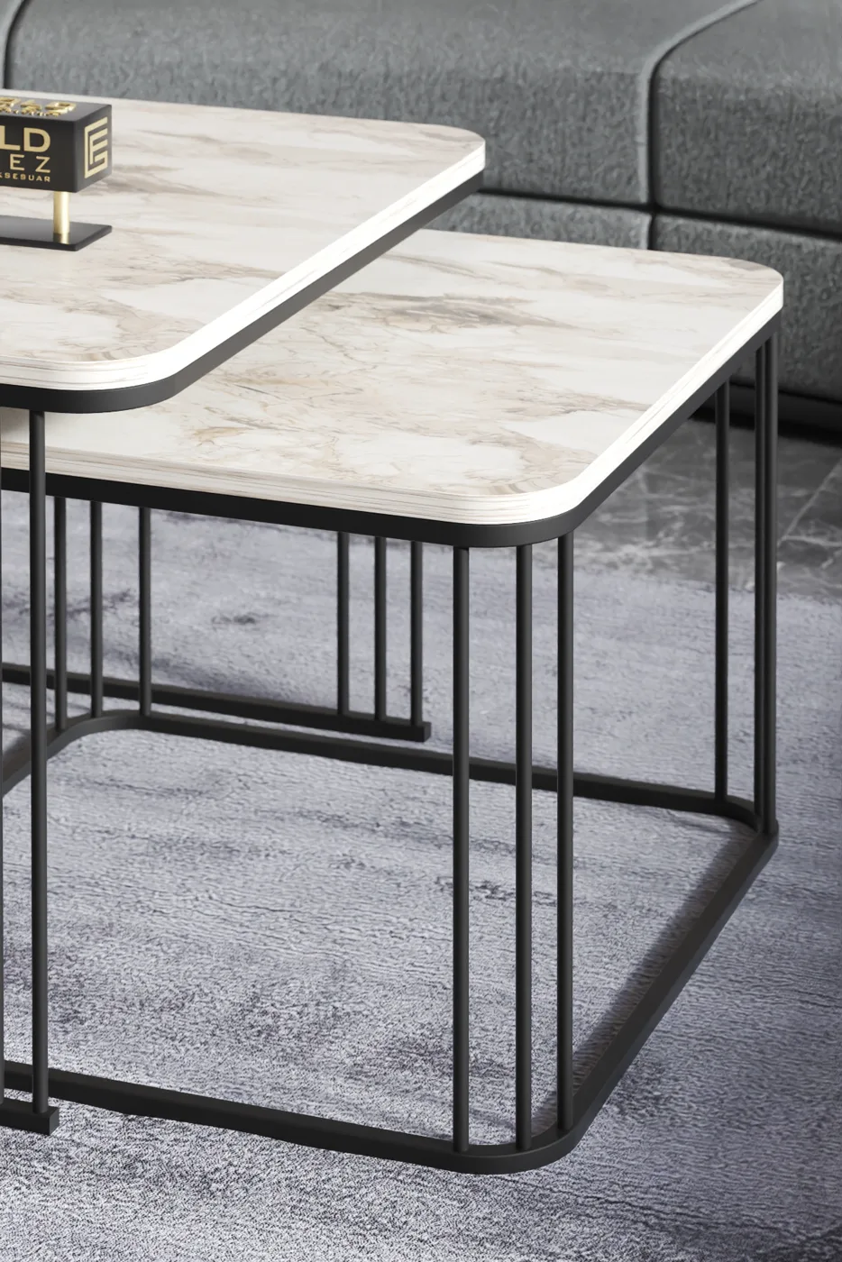 Alize table basse carrée 2 pièces - écru
