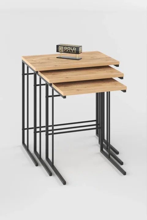Solo 3-Piece Square Nesting Table Set - Atlantic Pine