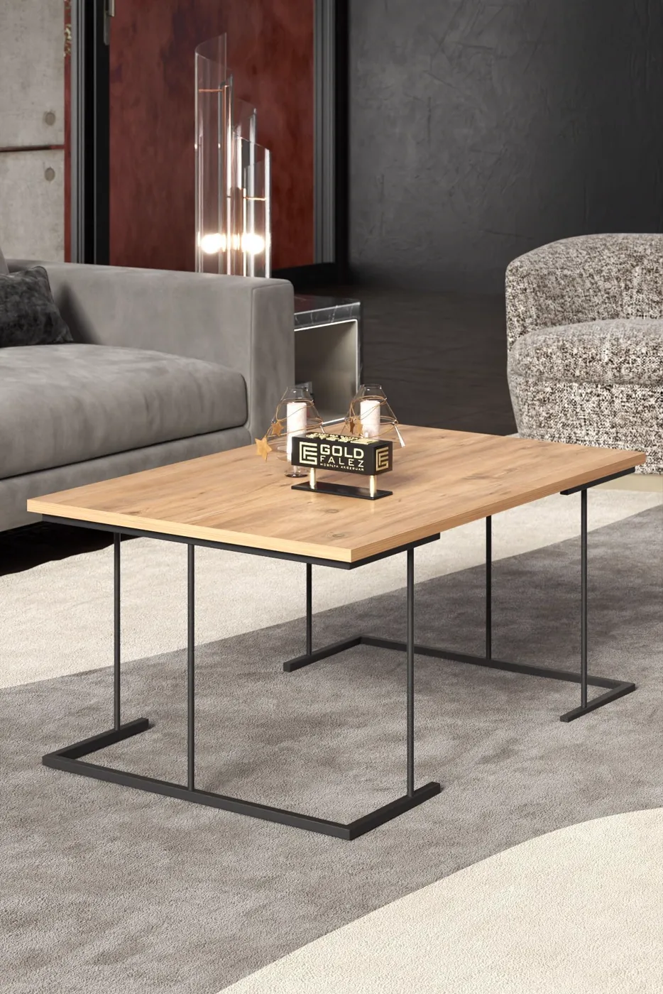 Solo 3-Piece Coffee & Nesting Table Set - Atlantic Pine