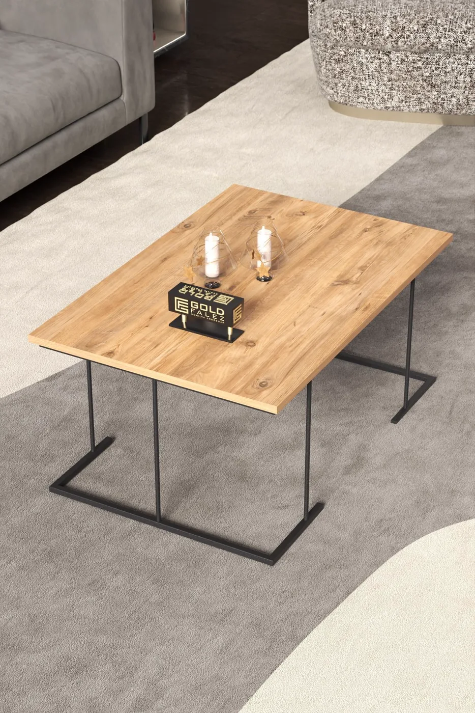 Solo 3-Piece Coffee & Nesting Table Set - Atlantic Pine