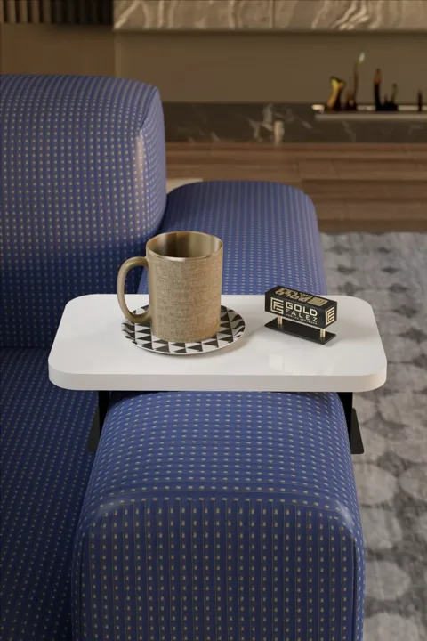 Rectangular Adjustable Tray Side Table - White