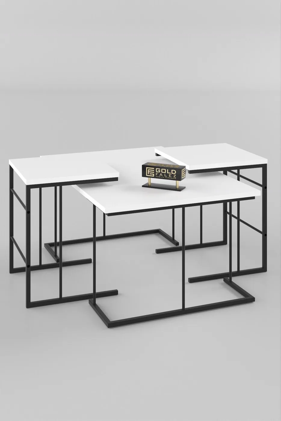 Solo 3-Piece Coffee & Nesting Table Set - White
