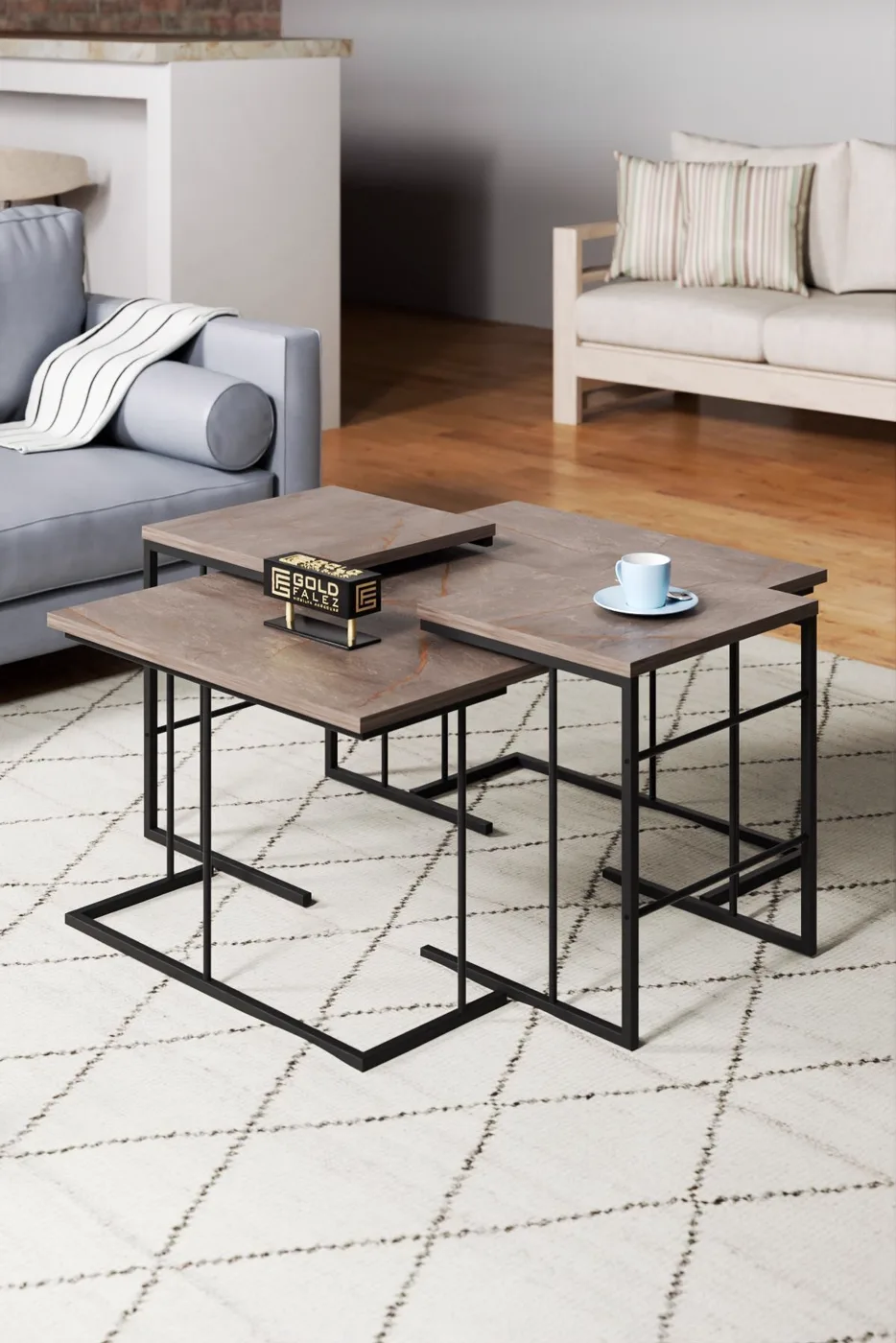 Solo 3-Piece Coffee & Nesting Table Set - Gordion