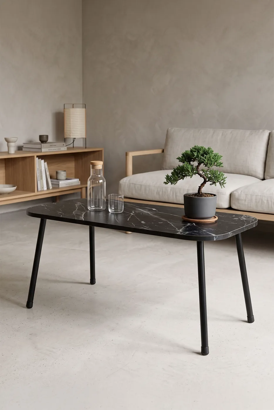 Rectangular Coffee Table Metal Legs - Atlantic Pine