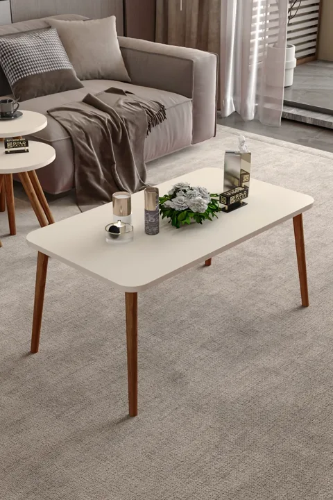 Torna Square Coffee Table - Cream