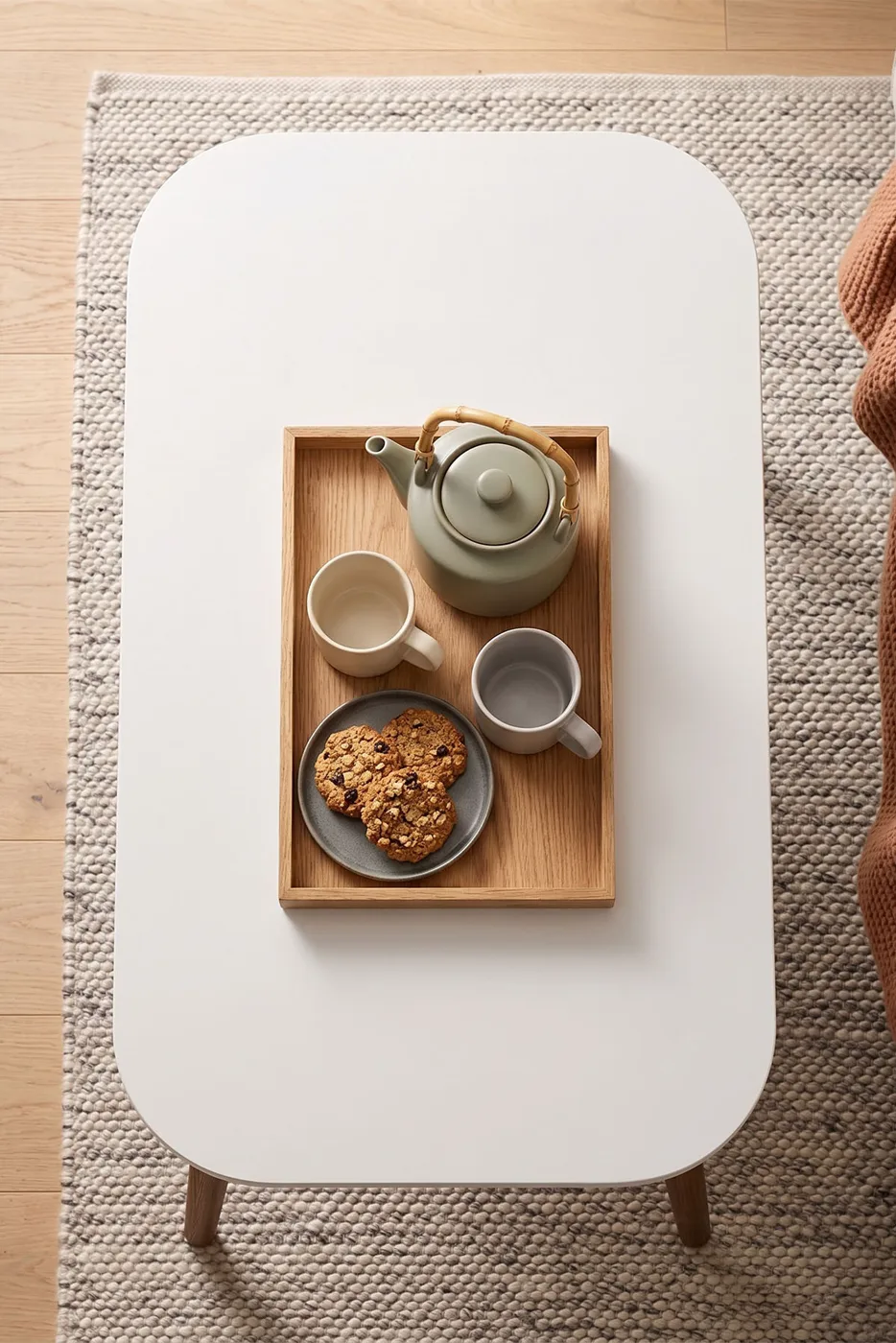 Torna Square Coffee Table - White