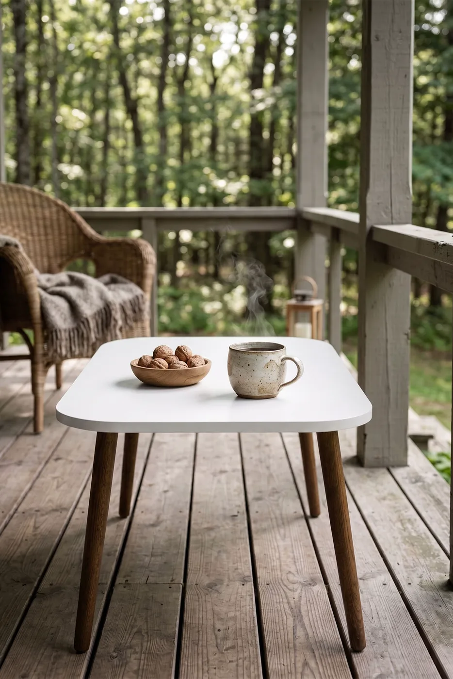 Torna Square Coffee Table - White