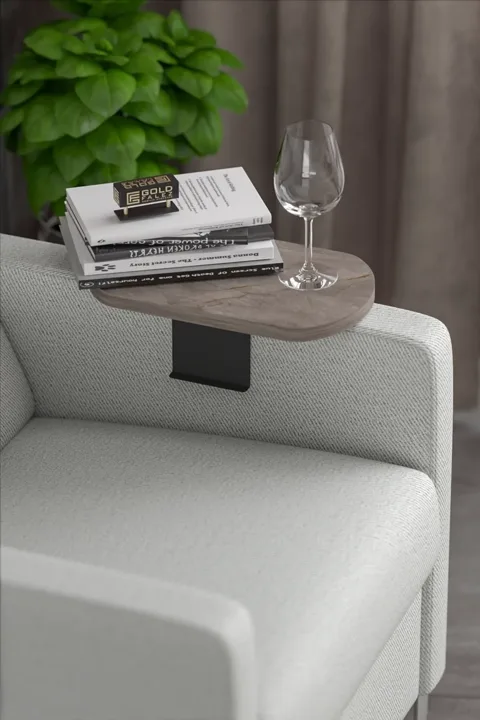 Oval Adjustable Tray Side Table - Gordion