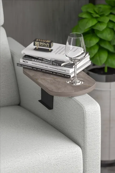 Oval Adjustable Tray Side Table - Gordion