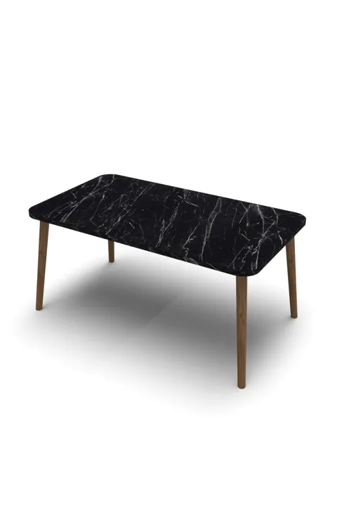 Torna Square Coffee Table - Black Marble Effect