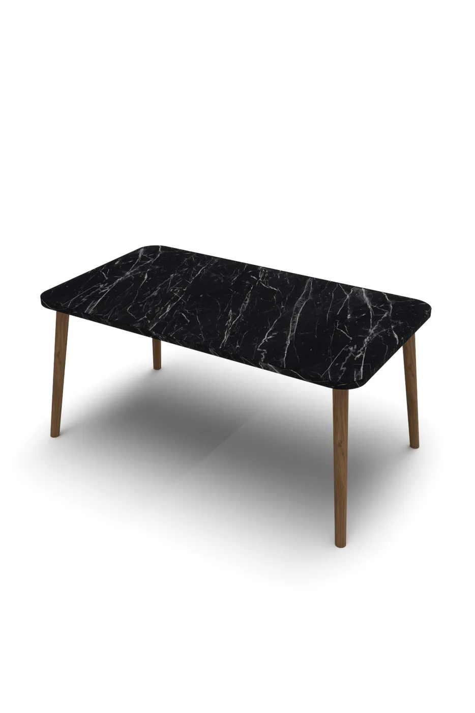 Torna Square Coffee Table - Black Marble Effect