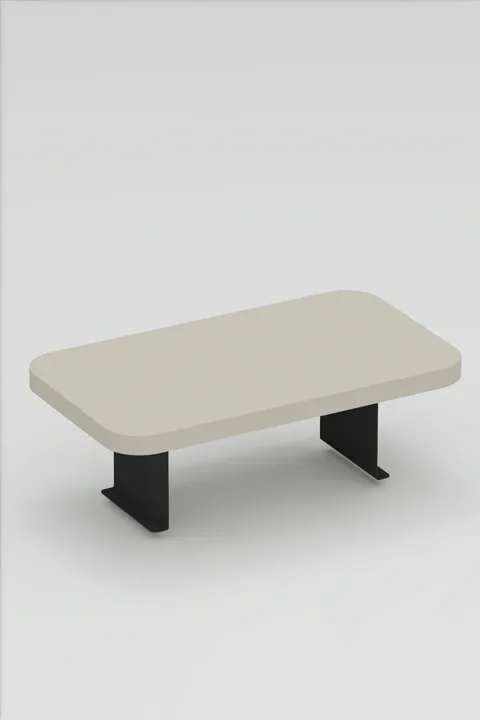 Rectangular Adjustable Tray Side Table - Cream
