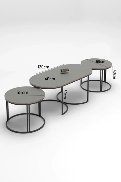 Dolunay Coffee & Side Table Set - Gordion