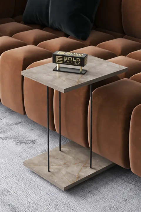 Rectangular Rolling Laptop Side Table - Gordion
